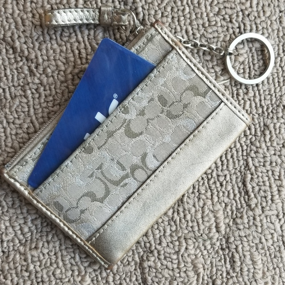 Coach ID Credit Card keyring change purse